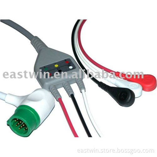 compatible medtronic-physio control patient cable with leadwires